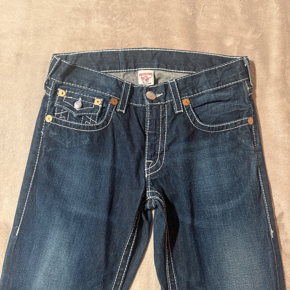 True Religion Billy Big T Jeans with White Stitching